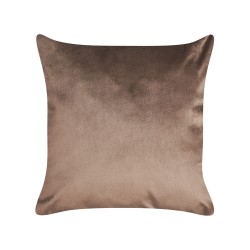 Zestaw 2 poduszek dekoracyjnych DAFFODIL Welur 45 x 45 cm Brązowy Wzór kwiatowy