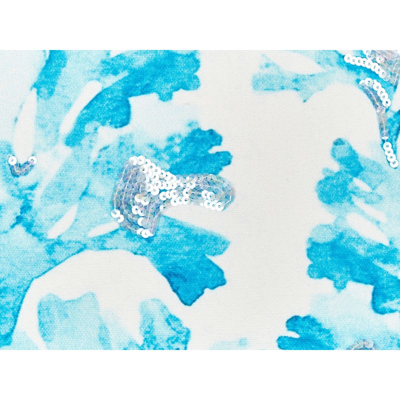 Poduszka dekoracyjna ROCKWEED Bawełna 45 x 45 cm Biały Wzór kwiatowy