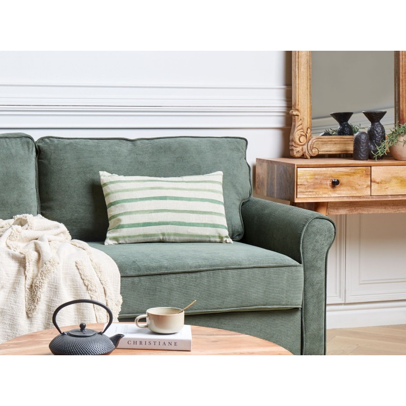 Poduszka dekoracyjna KAFRA 30 x 50 cm Zielony W paski