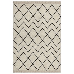 Dywan bawełniany 160 x 230 cm beżowo-czarny ELDES