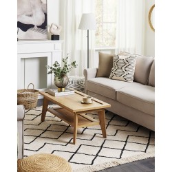 Dywan bawełniany 160 x 230 cm beżowo-czarny ELDES