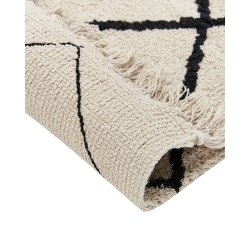 Dywan bawełniany 160 x 230 cm beżowo-czarny ELDES