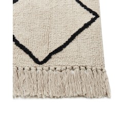 Dywan bawełniany 160 x 230 cm beżowo-czarny ELDES