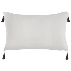 Zestaw 2 poduszek dekoracyjnych SCHEFFLERA Welur 30 x 50 cm Biały Wzór geometryczny