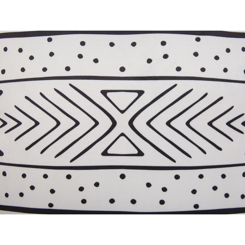 Zestaw 2 poduszek dekoracyjnych SCHEFFLERA Welur 30 x 50 cm Biały Wzór geometryczny