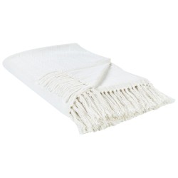 Koc AMPARA Bawełna 220 x 240 cm Złamana biel