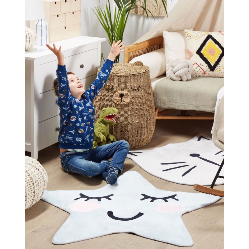 Dywan dziecięcy kształt gwiazdy 120 x 120 cm niebieski SIRIUS
