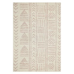 Dywan bawełniany 140 x 200 cm beżowo-różowy EDIRNE