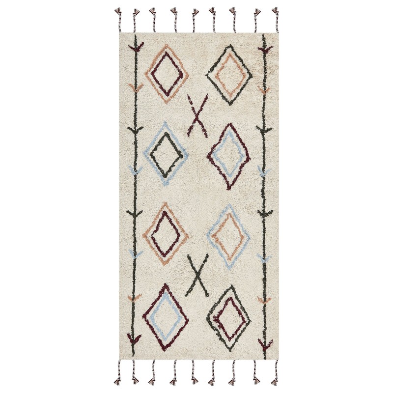 Dywan bawełniany 80 x 150 cm beżowy CORUM