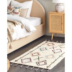 Dywan bawełniany 80 x 150 cm beżowy CORUM