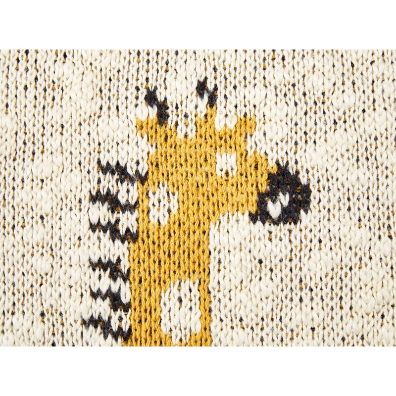 2 bawełniane poduszki dla dzieci w żyrafy 45 x 45 cm beżowe CHILARI