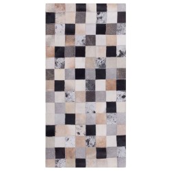 Dywan patchwork skórzany 80 x 150 cm wielokolorowy RIZE