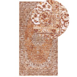 Dywan bawełniany 80 x 150 cm pomarańczowy HAYAT