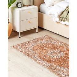 Dywan bawełniany 80 x 150 cm pomarańczowy HAYAT