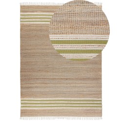 Dywan z juty 160 x 230 cm beżowo-zielony MIRZA
