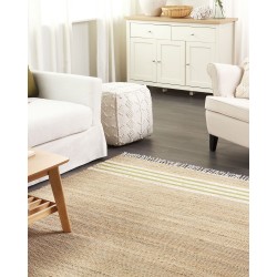 Dywan z juty 160 x 230 cm beżowo-zielony MIRZA