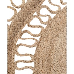 Dywan okrągły z juty ø 120 cm beżowy DIKILI