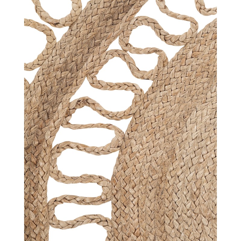 Dywan okrągły z juty ø 120 cm beżowy DIKILI