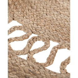 Dywan okrągły z juty ø 120 cm beżowy DIKILI