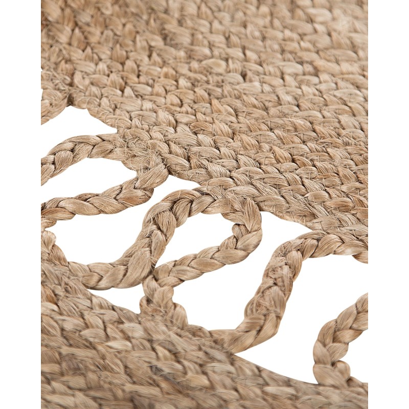 Dywan okrągły z juty ø 120 cm beżowy DIKILI