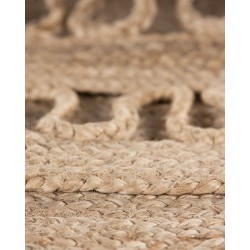 Dywan okrągły z juty ø 120 cm beżowy DIKILI