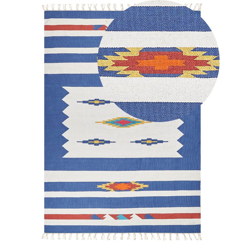 Dywan bawełniany kilim 200 x 300 cm wielokolorowy VARSER