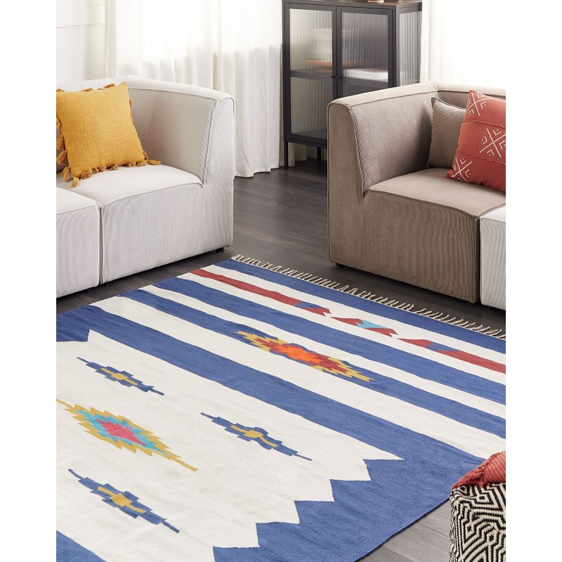 Dywan bawełniany kilim 200 x 300 cm wielokolorowy VARSER