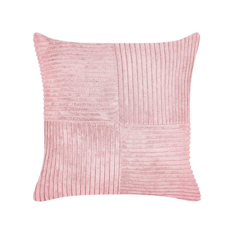 Zestaw 2 poduszek dekoracyjnych MILLET Sztruks 43 x 43 cm Różowy Wzór geometryczny