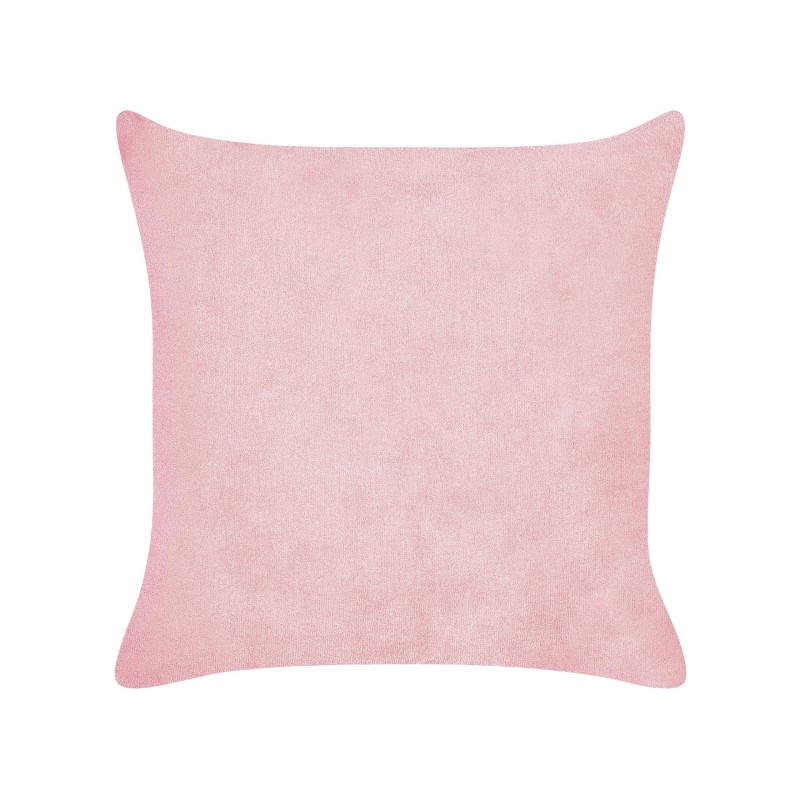 Zestaw 2 poduszek dekoracyjnych MILLET Sztruks 43 x 43 cm Różowy Wzór geometryczny