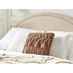 Zestaw 2 poduszek dekoracyjnych BAMIAN Bawełna 45 x 45 cm Jasnobrązowy Wzór geometryczny