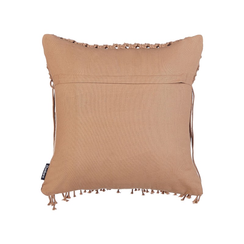 Zestaw 2 poduszek dekoracyjnych BAMIAN Bawełna 45 x 45 cm Jasnobrązowy Wzór geometryczny