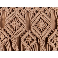 Zestaw 2 poduszek dekoracyjnych BAMIAN Bawełna 45 x 45 cm Jasnobrązowy Wzór geometryczny