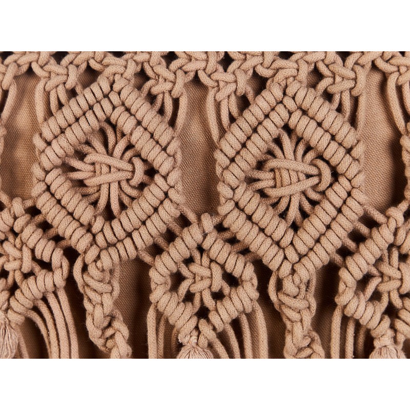 Zestaw 2 poduszek dekoracyjnych BAMIAN Bawełna 45 x 45 cm Jasnobrązowy Wzór geometryczny