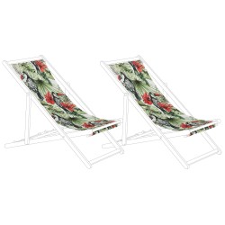 Zestaw 2 wymiennych tkanin do leżaków ogrodowych ANZIO/AVELLINO Kolorowy