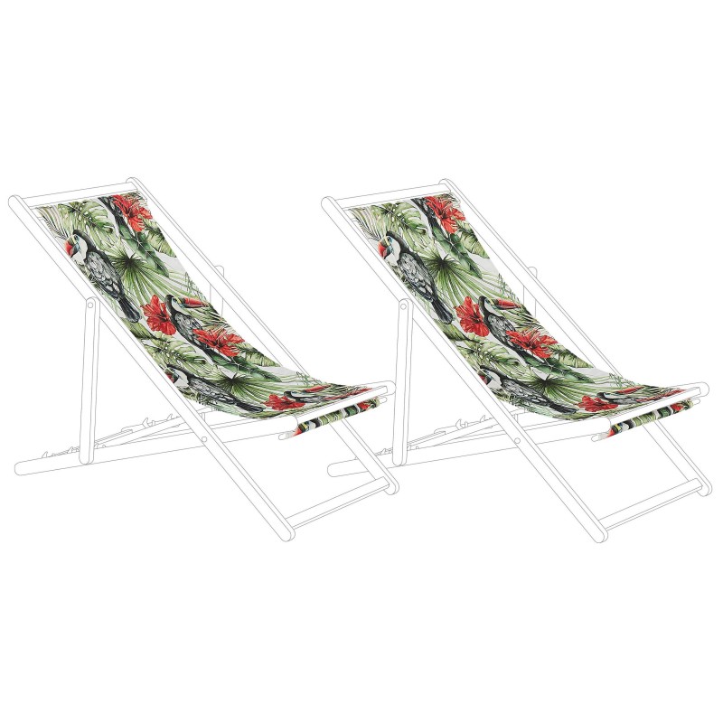 Zestaw 2 wymiennych tkanin do leżaków ogrodowych ANZIO/AVELLINO Kolorowy