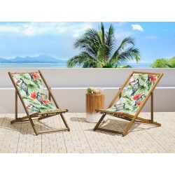 Zestaw 2 wymiennych tkanin do leżaków ogrodowych ANZIO/AVELLINO Kolorowy