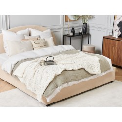 Koc ALAZEYA 130 x 180 cm Jasnobeżowy