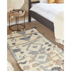 Dywan wełniany kilim 80 x 150 cm wielokolorowy MRGAVET