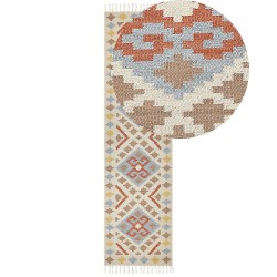 Dywan bawełniany kilim 80 x 300 cm wielokolorowy ATAN