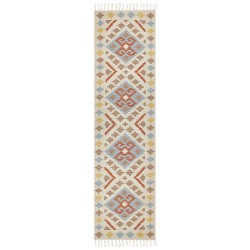 Dywan bawełniany kilim 80 x 300 cm wielokolorowy ATAN