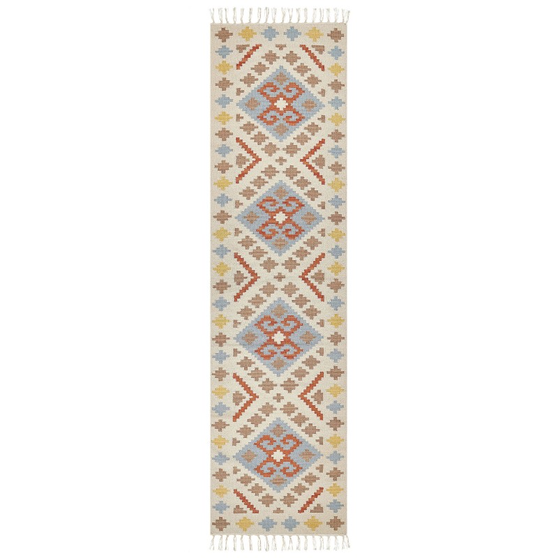 Dywan bawełniany kilim 80 x 300 cm wielokolorowy ATAN
