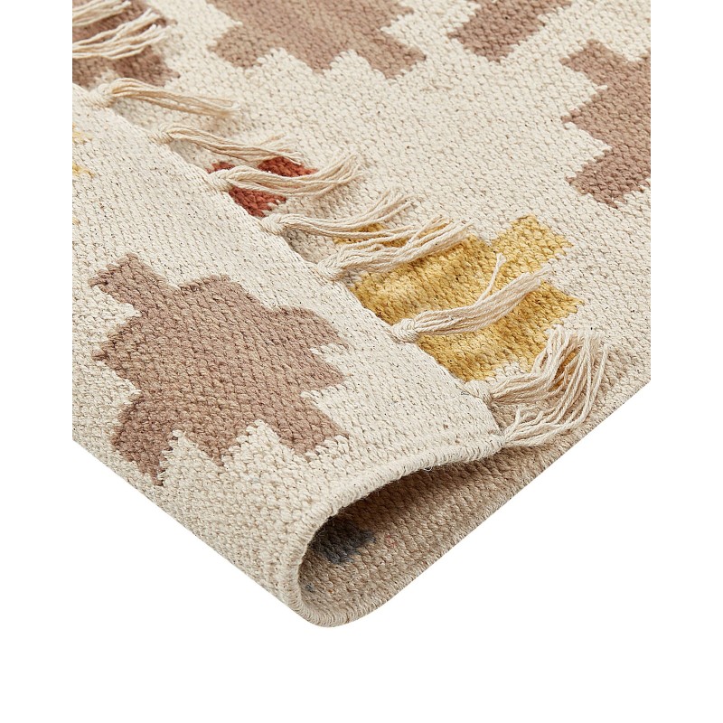 Dywan bawełniany kilim 80 x 300 cm wielokolorowy ATAN