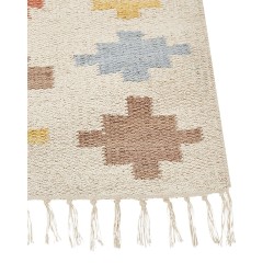 Dywan bawełniany kilim 80 x 300 cm wielokolorowy ATAN