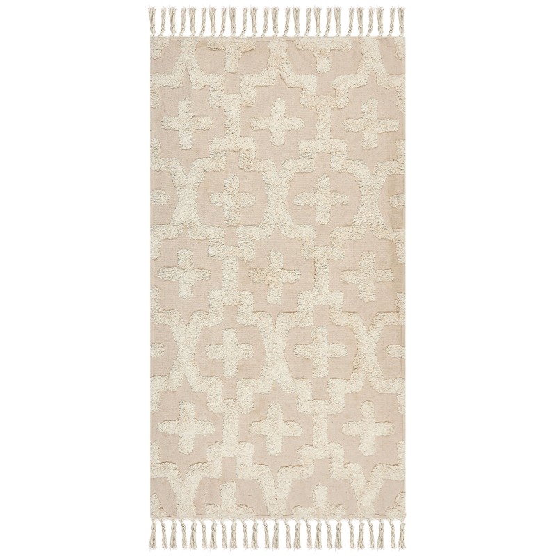 Dywan bawełniany 80 x 150 cm beżowy ITANAGAR
