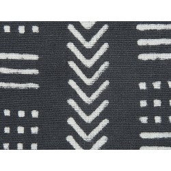 Zestaw 2 poduszek dekoracyjnych BENZOIN Bawełna 45 x 45 cm Czarny Wzór geometryczny