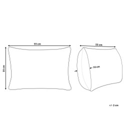 Poduszka dekoracyjna ORLAYA Bawełna 55 x 35 cm Pomarańczowy Wzór geometryczny