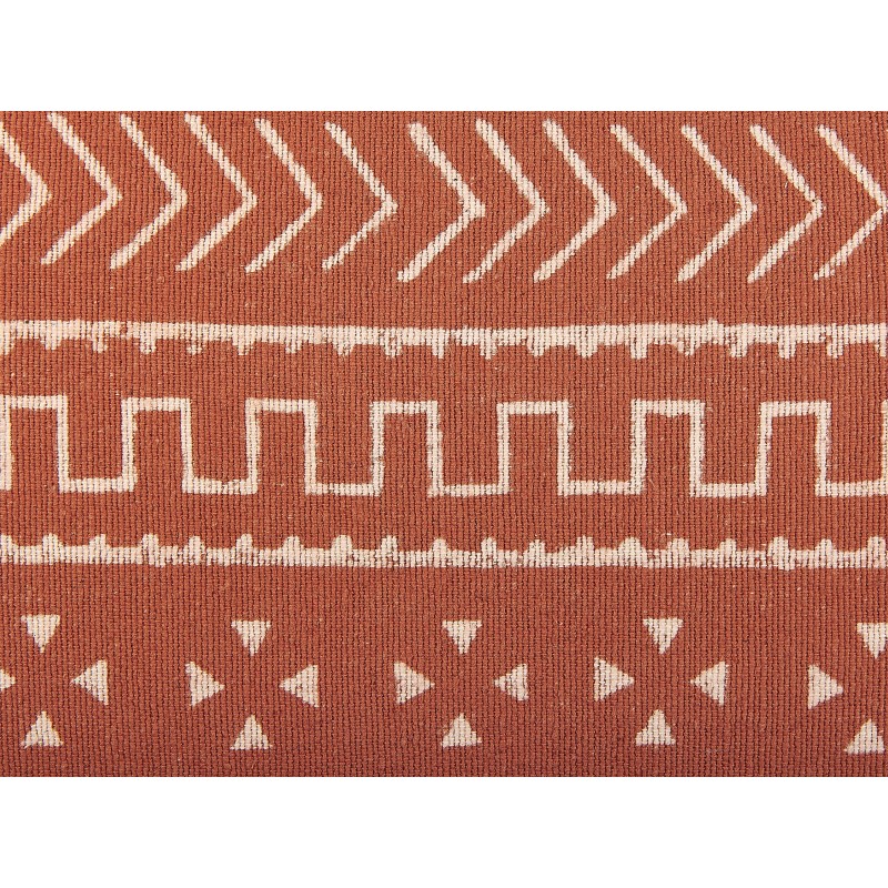 Poduszka dekoracyjna ORLAYA Bawełna 55 x 35 cm Pomarańczowy Wzór geometryczny