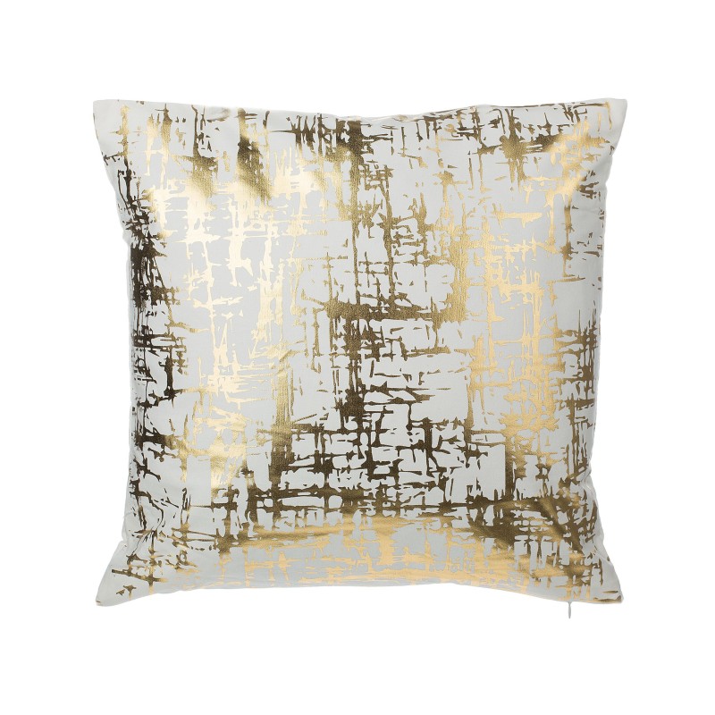Zestaw 2 poduszek dekoracyjnych GARDENIA Bawełna 45 x 45 cm Złoty Wzór abstrakcyjny