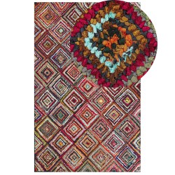 Dywan bawełniany 140 x 200 cm wielokolorowy KAISERI