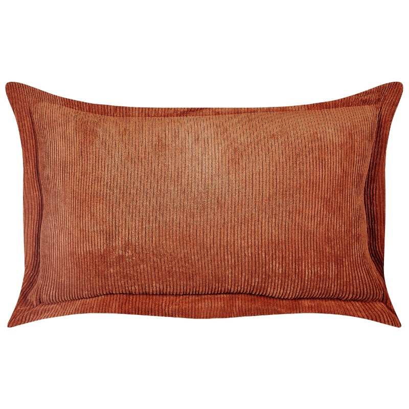 Zestaw 2 poduszek dekoracyjnych ZINNIA Sztruks 47 x 27 cm Złoty brąz Jednolity